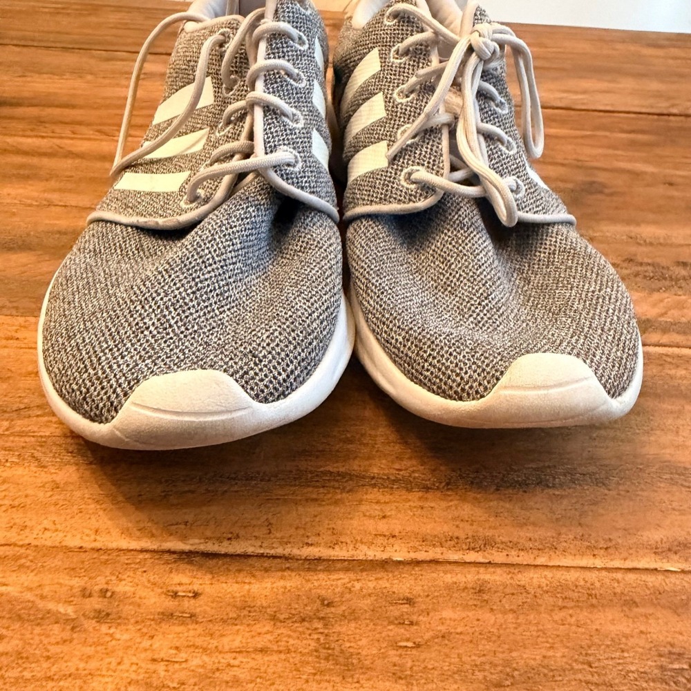 Adidas Cloudfoam Lite Racer Mens 9 Grey White Running Shoes AW4313‎ - Picture 4 of 8